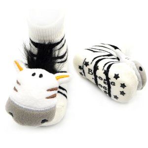 Zebra Rattle Socks